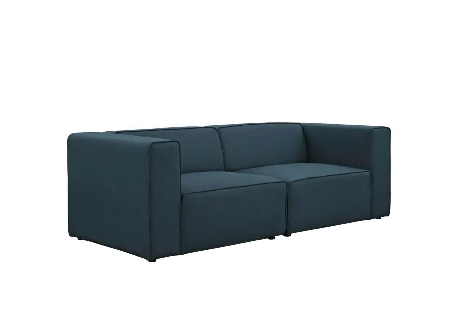 Mingle 2 Piece Upholstered Fabric Sectional Sofa Set