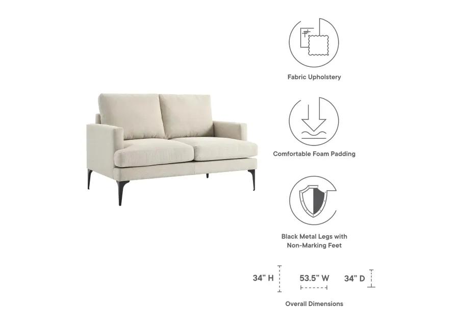 Evermore Upholstered Fabric Loveseat