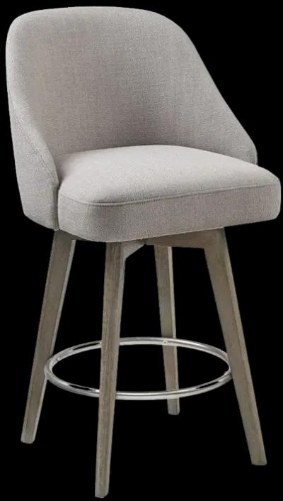 Madison Park Pearce Grey Counter Stool With Swivel Seat