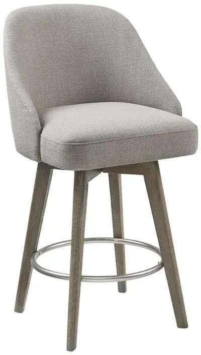 Madison Park Pearce Grey Counter Stool With Swivel Seat