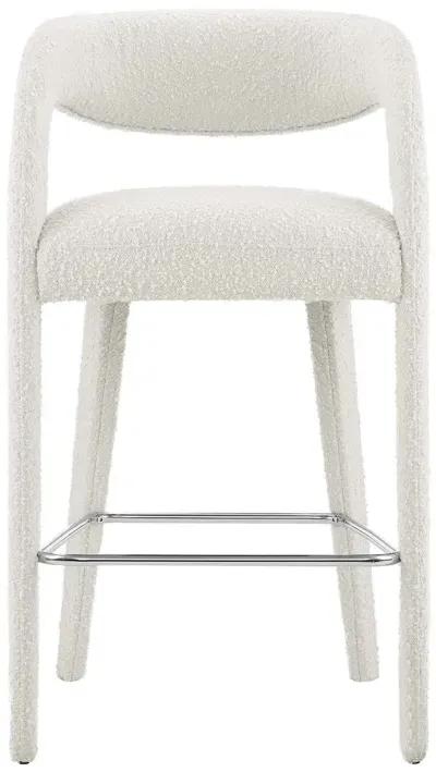 Pinnacle Boucle Upholstered Bar Stool Set of Two