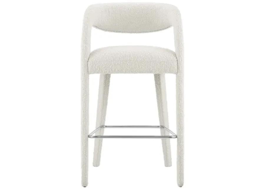 Pinnacle Boucle Upholstered Bar Stool Set of Two