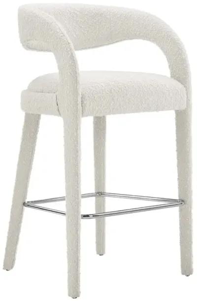 Pinnacle Boucle Upholstered Bar Stool Set of Two