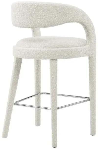 Pinnacle Boucle Upholstered Bar Stool Set of Two