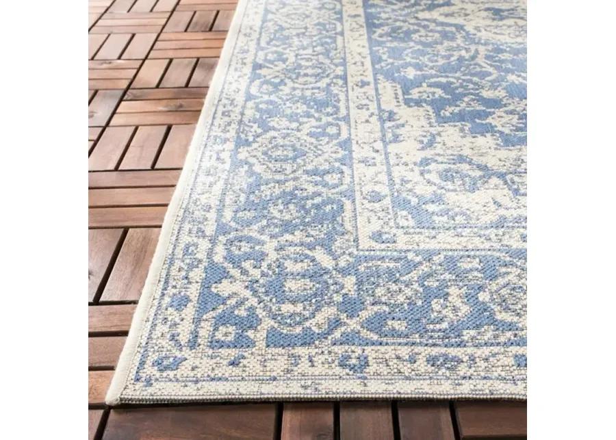 Safavieh BEACH HOUSE Collection BHS137M-28 Blue / Creme 2'-2" X 8'