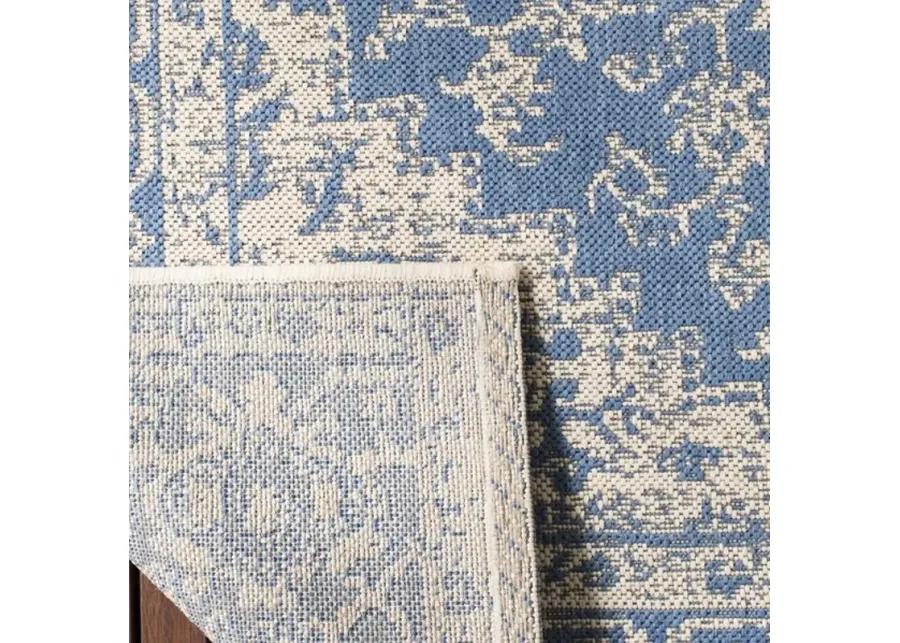 Safavieh BEACH HOUSE Collection BHS137M-28 Blue / Creme 2'-2" X 8'