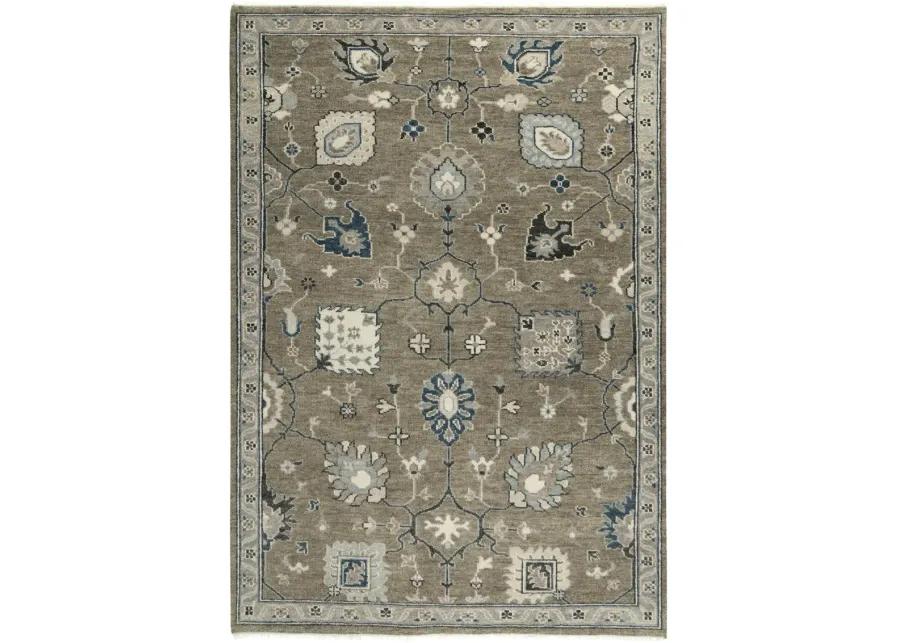 Ashton Brown  Hand Spun Wool/Tencel 10' x 14' Rectangle Rug