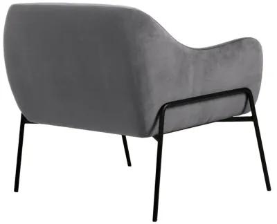 Karen Gray Velvet Modern Accent Chair