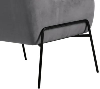 Karen Gray Velvet Modern Accent Chair