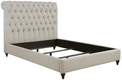 Devon Tufted Upholstered Queen Bed Beige