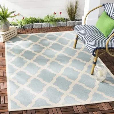 Safavieh BEACH HOUSE Collection BHS122K-3 Aqua / Cream 3' X 5'