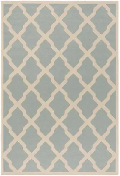 Safavieh BEACH HOUSE Collection BHS122K-3 Aqua / Cream 3' X 5'