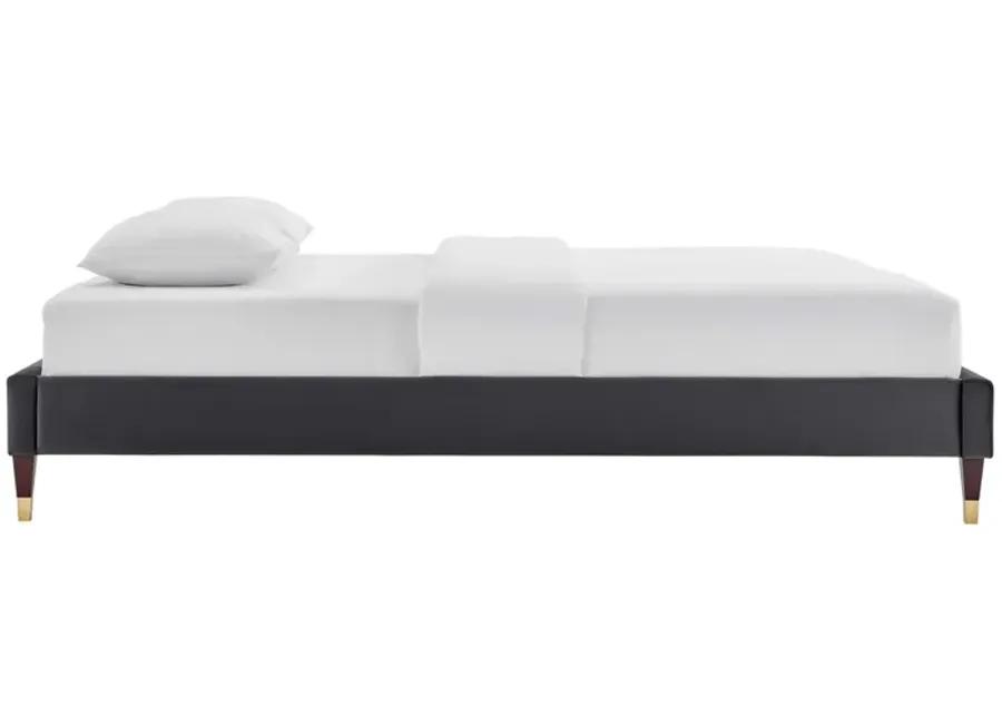 Harlow Queen Performance Velvet Platform Bed Frame