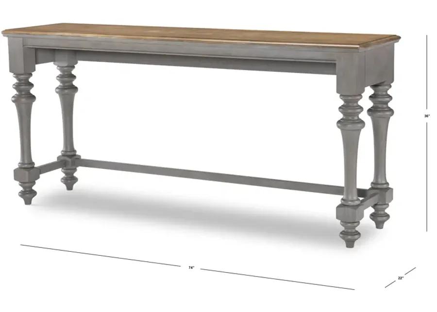 Kingston (Sandalwood Brown + Tweed Gray) Sofa Table