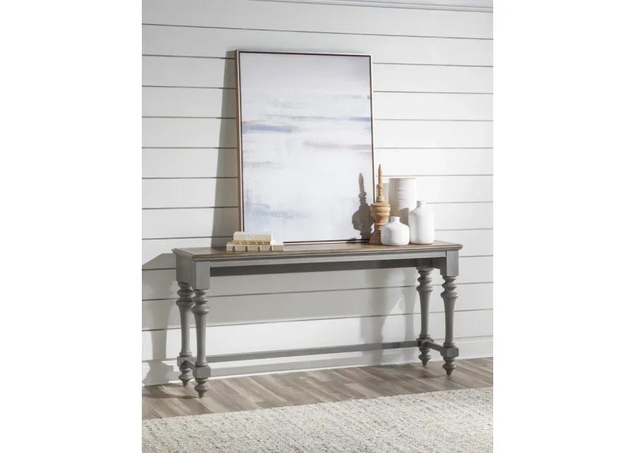 Kingston (Sandalwood Brown + Tweed Gray) Sofa Table