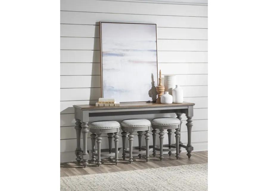 Kingston (Sandalwood Brown + Tweed Gray) Sofa Table