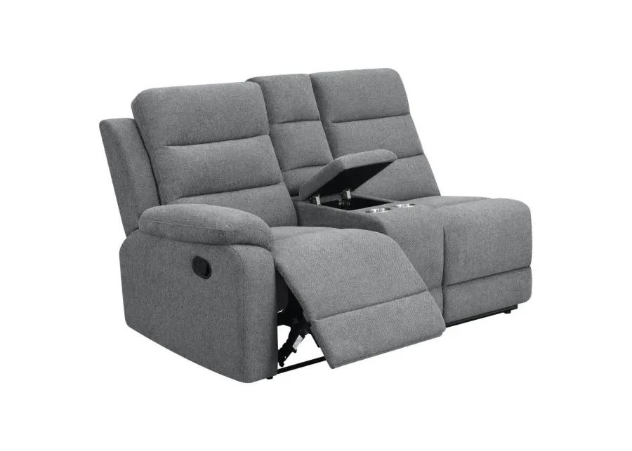 David 3-piece Upholstered Motion Sectional with Pillow Arms Smoke