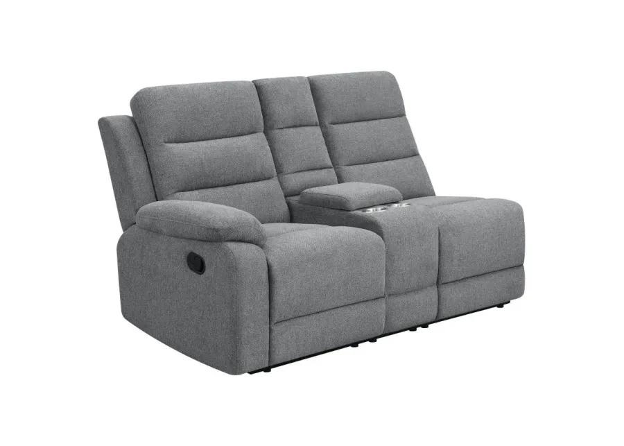 David 3-piece Upholstered Motion Sectional with Pillow Arms Smoke