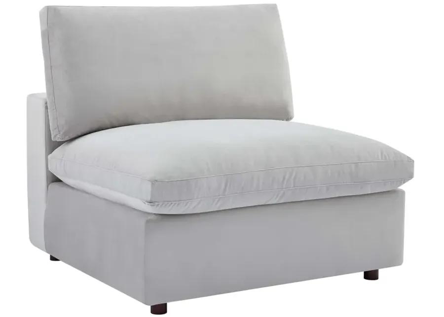 Commix Down Filled Overstuffed Performance Velvet 4-Seater Sofa