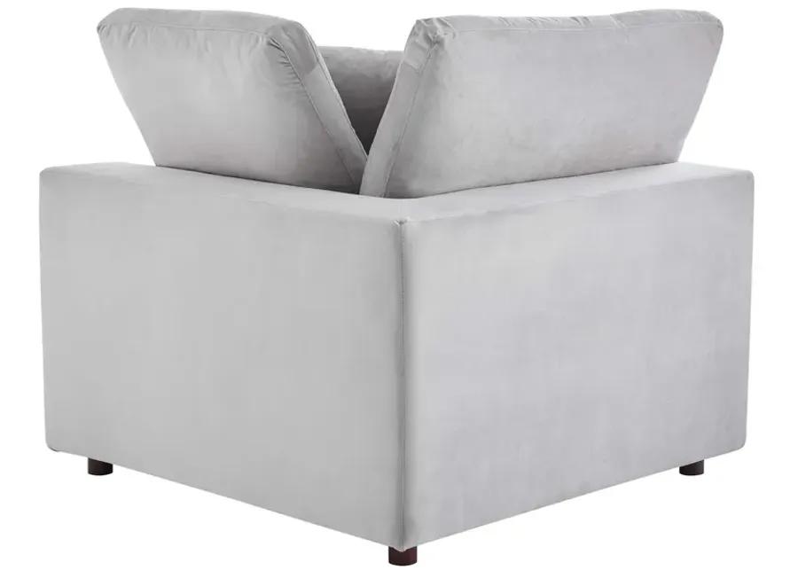 Commix Down Filled Overstuffed Performance Velvet 4-Seater Sofa