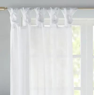 Madison Park Ceres White Twist Tab Voile Sheer Window Pair