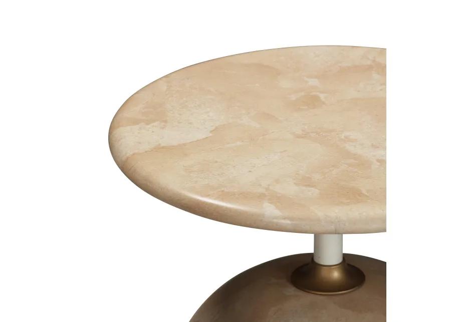 Mire Rose Faux Marble Side Table