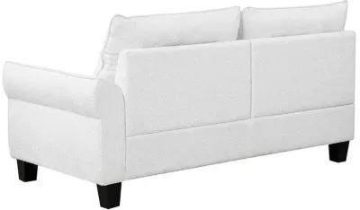 Caspian Upholstered Curved Arms Sectional Sofa White and Black