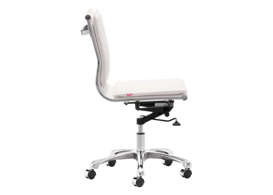 Lider Plus Armless Office Chair White