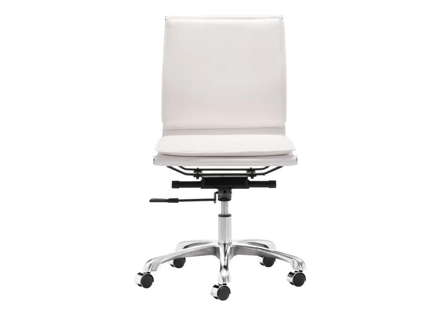 Lider Plus Armless Office Chair White