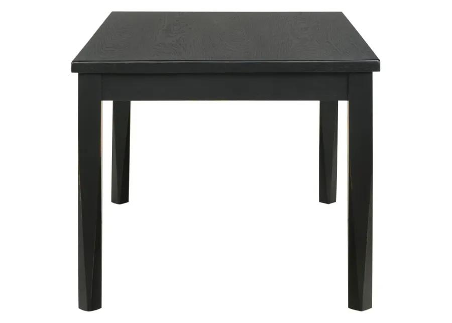 Appleton Rectangular Wood Dining Table Black Washed