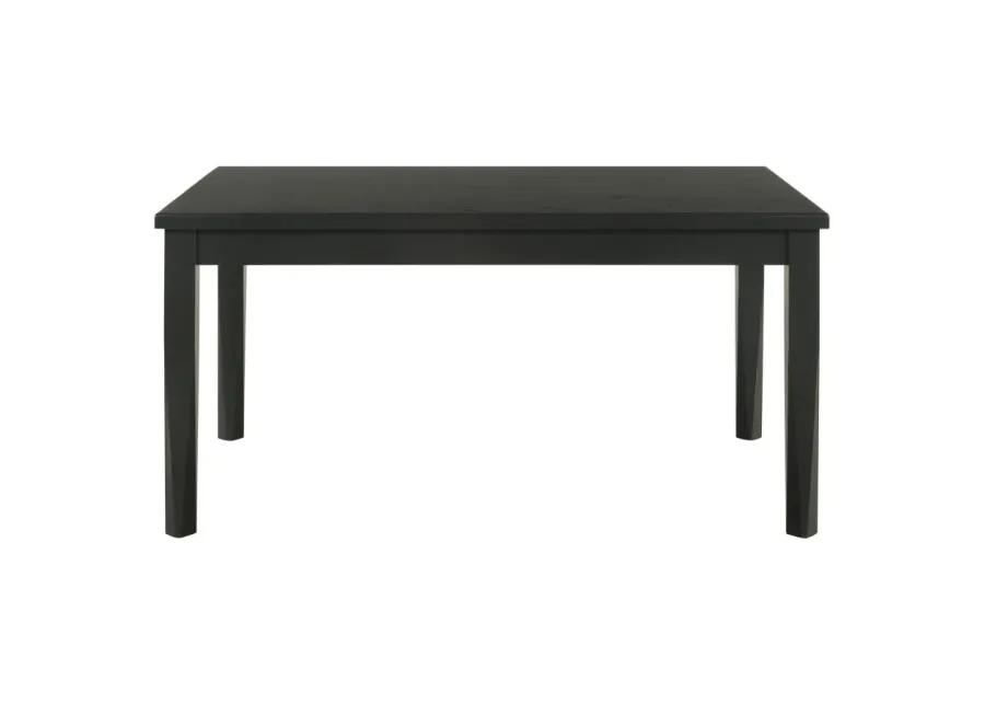 Appleton Rectangular Wood Dining Table Black Washed