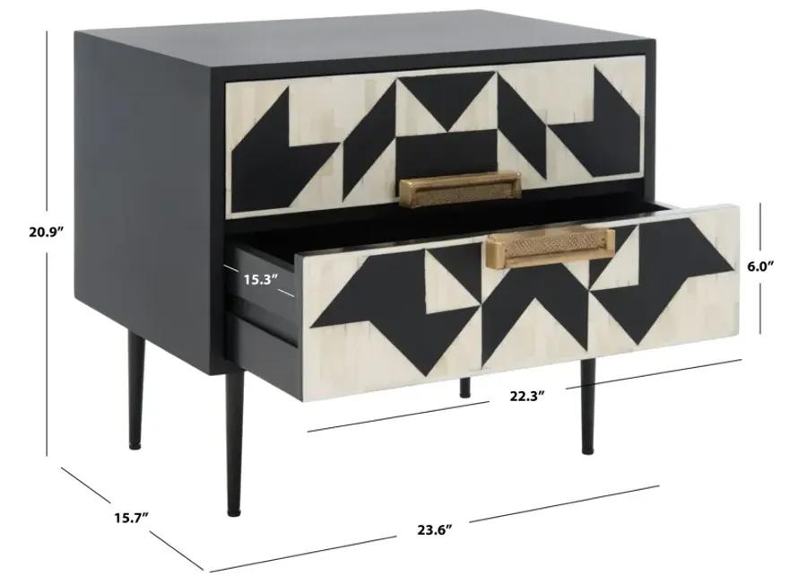 Kimori 2 Drawer Nightstand