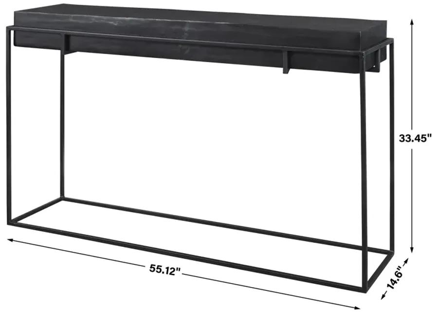 Telone Modern Black Console Table