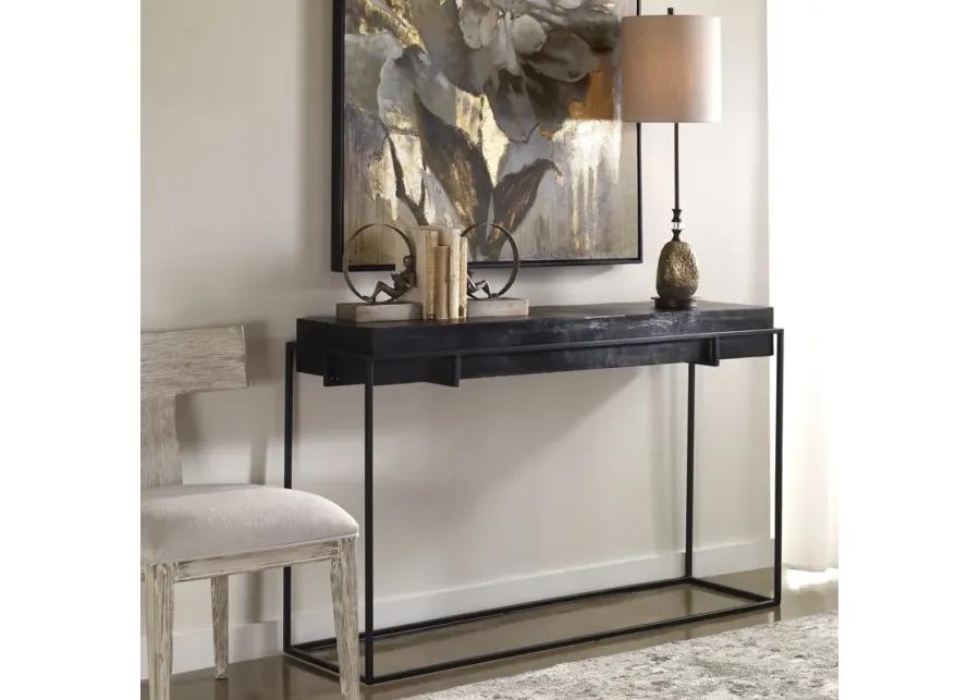 Telone Modern Black Console Table