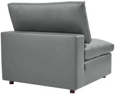 Commix Down Faux Leather 158" Sofa