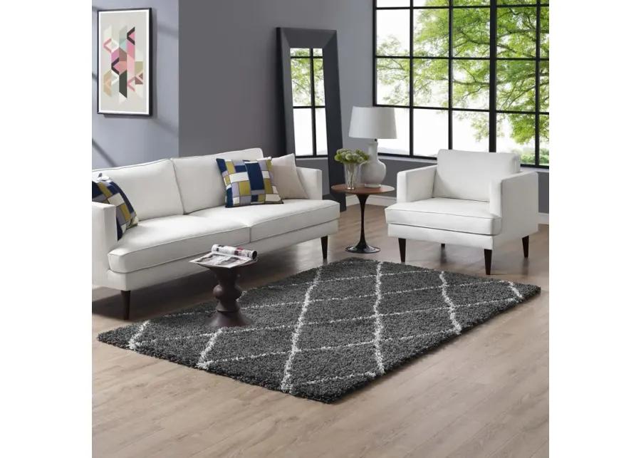 Toryn Diamond Lattice 5x8 Shag Area Rug