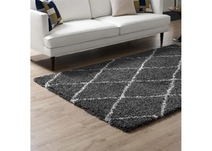 Toryn Diamond Lattice 5x8 Shag Area Rug