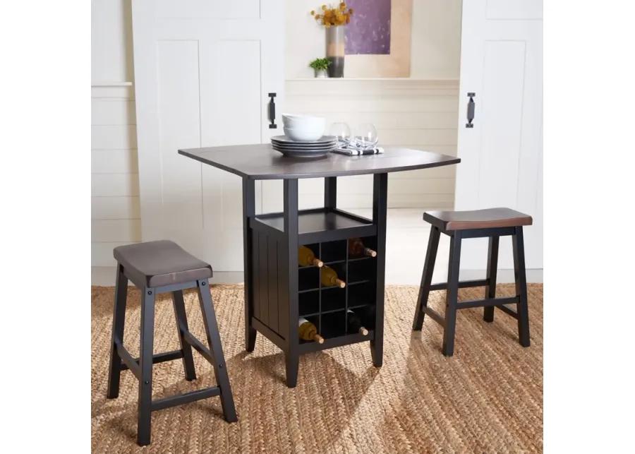  EMERIC 3 PC SET DROP LEAF PUB TABLE