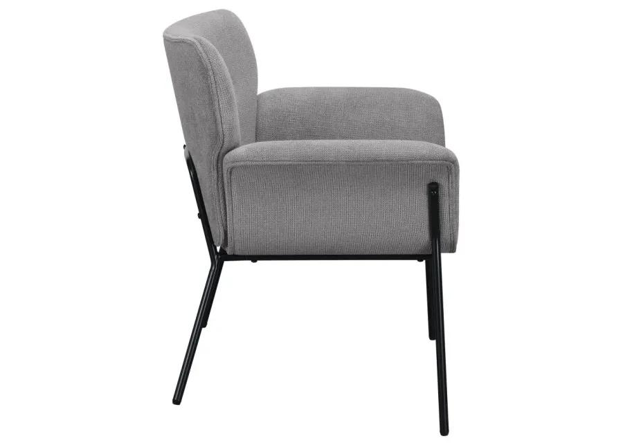 Davina Upholstered Flared Arms Accent Chair Ash Grey