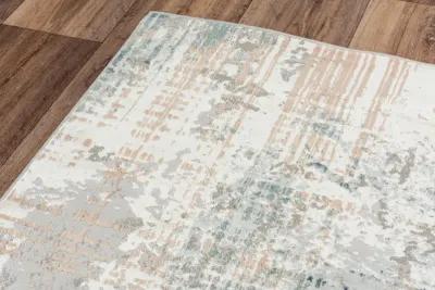 Chelsea Ivory / Gray  Abstract Polyester 7'10" x 9'10" Rectangle Rug