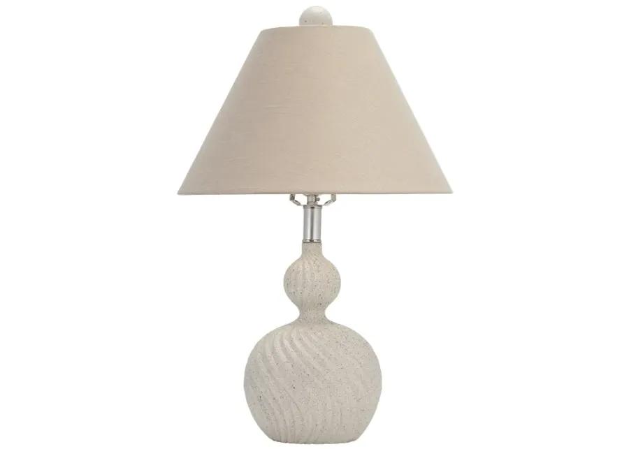 Resin 21" Twist Table Lamp,cream Speckle