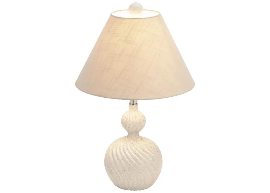 Resin 21" Twist Table Lamp,cream Speckle