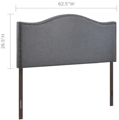 Curl Queen Nailhead Upholstered Headboard