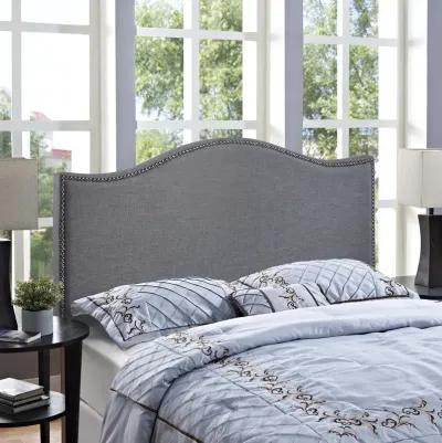 Curl Queen Nailhead Upholstered Headboard