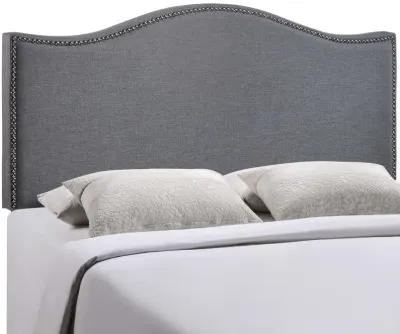 Curl Queen Nailhead Upholstered Headboard