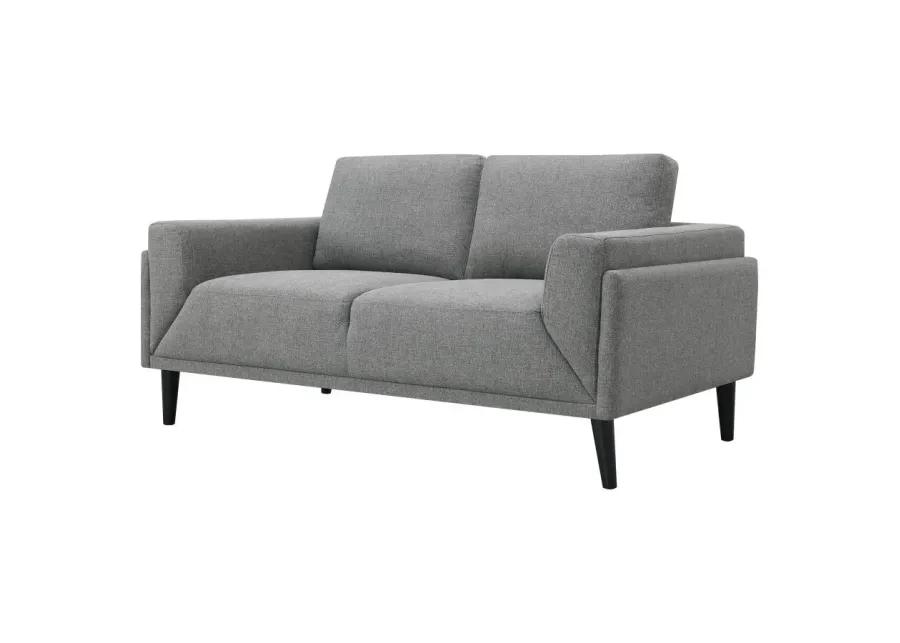 Rilynn Upholstered Track Arms Loveseat Grey