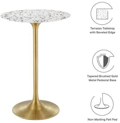 Lippa 28" Round Terrazzo Bar Table