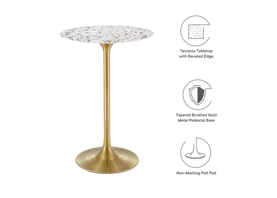 Lippa 28" Round Terrazzo Bar Table