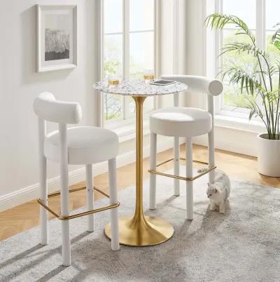 Lippa 28" Round Terrazzo Bar Table