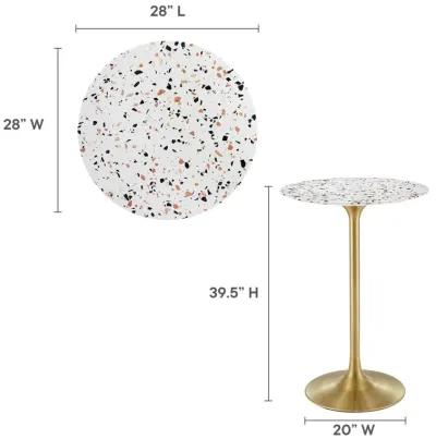 Lippa 28" Round Terrazzo Bar Table